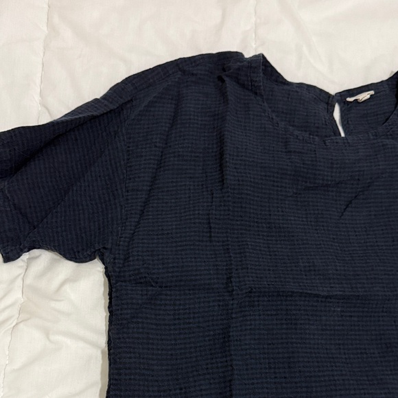 Eileen Fisher Linen Plaid Top - Picture 15 of 16